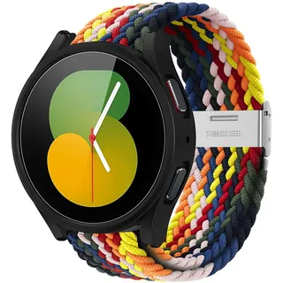 Niboow 20 mm Armband für Samsung Galaxy Watch 7/6/5/4 40 mm 44 mm/Galaxy Watch FE 40 mm/Galaxy Watch 6 Classic 43 mm 47 mm, Nylonarmband für Männer und Frauen, für Galaxy Watch 5 Pro 45 mm, bunt