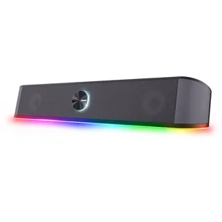 gxtrust Rhox PC Soundbar mit RGB Beleuchtung 12W (6W RMS), Grau