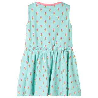 vidaXL Kinderkleid mit Kordelzug Helles Minzgrün 128