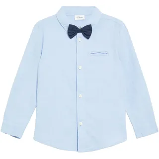 s.Oliver Hemd im Slim Fit mit abnehmbarer Fliege / blau - 128/134