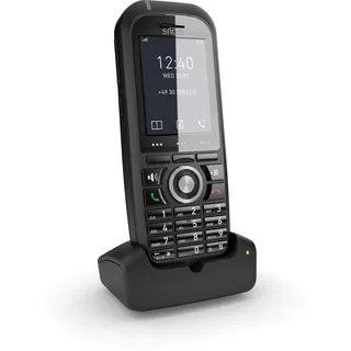Snom M70 IP DECT Robustes Mobilteil EU / USA, VoIP, SIP, Bluetooth, HD, Alarmschlüssel, Vibration, Perfekt für den Außenbereich, Stürze von bis zu 2 Metern, Schwarz, 00004423