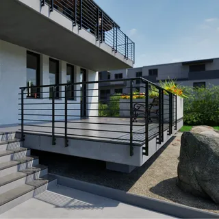Minka Geländersystem Orion Side 1,5 m Aluminium/ Stahl Schwarz