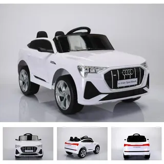 ES-Toys Kinderfahrzeug Elektroauto Audi E-Tron Sportback weiß (12 V)