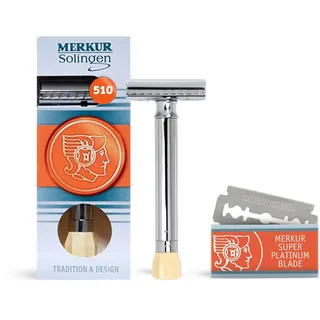 Merkur Rasierer verstellbar, Chrom-Griff, lang