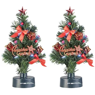 Pearl USB-Weihnachtsbäume mit LED-Farbwechsel-Glasfaserlichtern