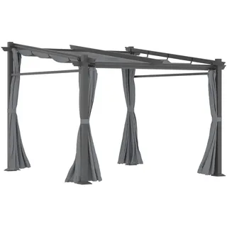 Outsunny Pergola 2,95 x 2,3 m Dunkelgrau