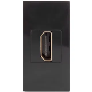 Maclean Brackets Maclean MCE720B HDMI Steckdose Modulare Wandsteckdose Unterputzdose Wanddose Einbaudose Unterputz Montage (HDMI Steckdose, Schwarz)