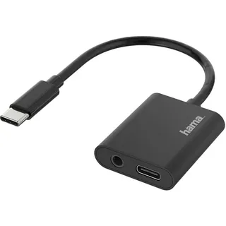 Hama Audio-Adapter 2in1 Audio + Laden USB-C-Stecker 3,5 mm Klinke/USB-C-Buchse