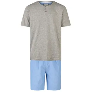 Phil & Co. Pyjama Shorty Comfort Blau/Grau XL
