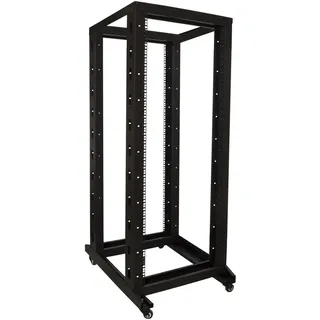 DSIT 32 HE, 19” Rackschrank auf Rollen, unmontiert (BxTxH) 600 x 800 x 1600mm - Schwarz