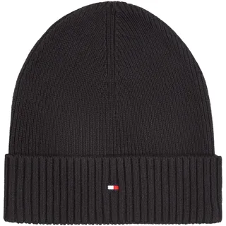 Tommy Hilfiger TH Flag Pima Cotton Beanie Black