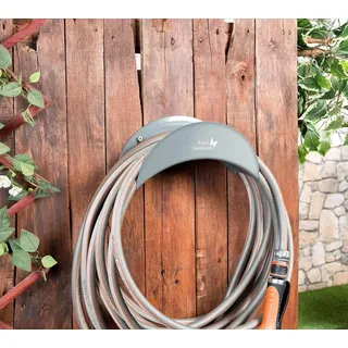 Royal Gardineer Stahl-Wandhalter für Gartenschläuche, gewölbt, 13 x 28 x 12 cm