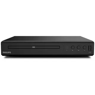 Philips TAEP200 DVD Player und HDMI Kabel - DVD Player für Fernseher - HDMI Kabel 1.5M - Für CD, (S) VCD, DVD, DVD+R, DVD-R, DVD+RW, DVD-RW und USB - Bildschirmanpassung und Smart Picture - Schwarz