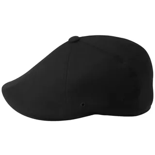 Kangol 504 Flexfit Mütze Flatcap Schirmmütze Herren - Schiebermütze Wollcap mit Schirm Herbst Frühjahr Winter Sommer Frühling-Sommer Herbst-Winter - L/XL (58-61 cm) schwarz - XL