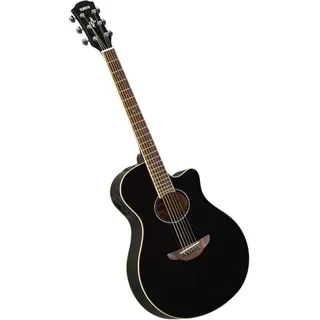 YAMAHA APX600 Elektroakustische Gitarre – kompakte Thinline-Korpus, Stimmgabel 25 Zoll, System 65, 3-Band-EQ, integriertes Stimmgerät, ovale Rosette, Schwarz
