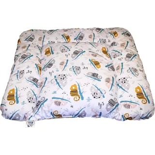 Clevere Kids Wickelauflage Sterne und Tiere 65x70 cm OEKO-TEX Standard 100 waschbar (Chamäleon gelb)