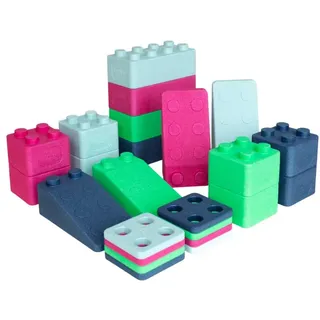 bygge Set KREATIVFYR (24 Teile) Spielbausteine, (KiTA-Set, XXL-Set), Made in Germany, teilweise aus recyceltem Material, 100% recyclebar bunt