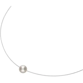 Smart Jewel Collier schwebende Perle, Silber 925 Ketten Weiss Damen