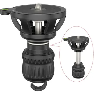 EVUMO Stativ Universal 75mm-Bowl-Adapter for Carbon Fiber Tripod, Kamera Tripod Halbkugel Stabilisator Für Kameras, Video-Flüssigkeitskopf, Stativkopf, Kugelkopf, 20kg Tragkraft