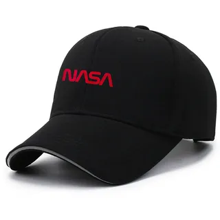 GLLUSA Baseballkappen Für Herren Für NASA-Druck, Laufkappe Lässige Mütze Verstellbare Sonnenblende Trucker-Kappe Unisex Entenschnabel-Kappe – Geschenk Für Teenager-Black||One Size - Einheitsgröße