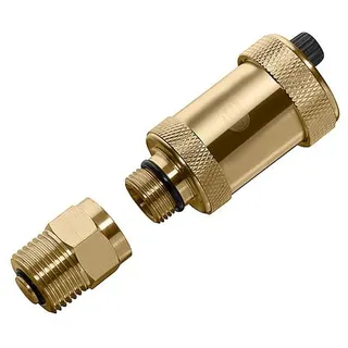 lechar Automatischer Schnellentlüfter 1/2 Zoll mit Absperrventil Messingoberfläche