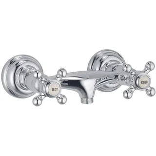 Kludi 1926 Brausearmatur, Wandmontage, Kreuzgriffe, 516100520