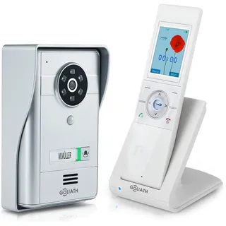 GOLIATH® Funkklingel mit Kamera & Türöffner [KABELLOS] - Türklingel mit Kamera - Doorbell Camera - Video Klingelanlage mit Türöffner - Funkklingel ohne Kabel - Haustürklingel mit Bewegungsmelder