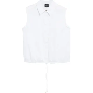 s.Oliver Ärmellose Popeline-Bluse mit regulierbarem Saum Weiß XL