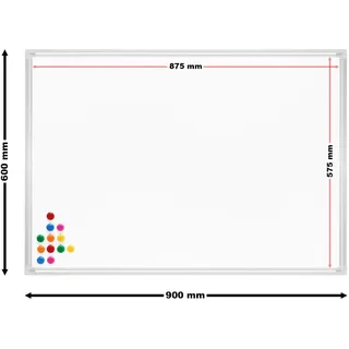 Wiltec Whiteboard Magnettafel 60 x 90 cm