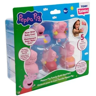 TOMY UK CO. Ltd. Peppa & Familie Badespritzer 5er Set
