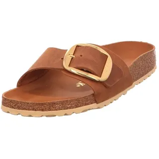 Birkenstock Madrid Big Buckle Nubukleder geölt schmal cognac 41