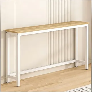 Hinter Couch-Regal, lang, schmal, kleiner Raumeingang, Konsolentisch mit Rahmen aus Karbonstahl, Eingangstisch für Flur/Wohnzimmer/Schlafzimmer (160 x 20 x 100 cm)