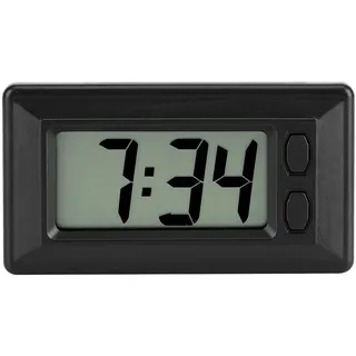 77 x 42, digitaluhr kleine Uhr mit licht 4 x 17,7 mm ultradünne elektronische Uhr mit Klebepad LCD Digital Datum Zeit Kalender Display für Auto Armaturenbrett Home Schreibtisch Büro