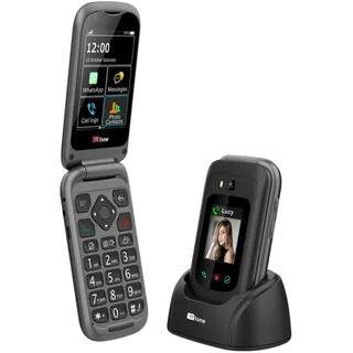 TTfone TT970 Whatsapp 4G Touchscreen Senior Big Button Flip Handy – Pay As You Go Prepaid – Einfach und einfach zu bedienen (£0 Guthaben, Vodafone)