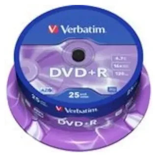 Verbatim DVD+R 4.7GB 16x 25er Spindel