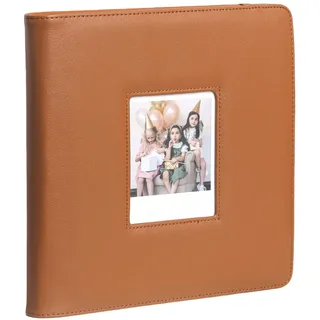 Fotoalbum mit 288 Taschen, kompatibel mit Fujifilm Instax Wide EVO/400/300/210/200 Kamera, für Polaroid 600/i-Type/SX-70 Filme, für 10,8 x 8,9 cm Bilder (braun)