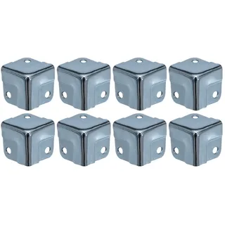 HMF 14965-09 Eckenschutz aus Metall für Koffer 8 Stück, 18 x 18 x 18 mm Silber verzinkt