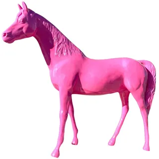 XXL Premium Pferd lebensgross Gartendeko ca. 220cm Garten Deko Figur Farbe: Rosa