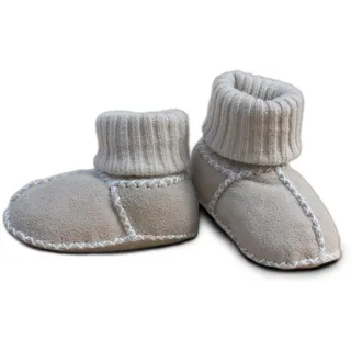 Baby-Lammfellschuhe mit Strickbündchen, sand (16/17) - 16/17 EU