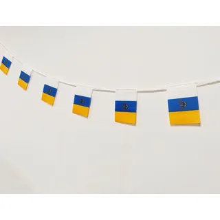 Kanarische Inseln Flagge 40 Stück Kanarische Inseln Flagge Kanarische Inseln Girlande 11.4M Kanarische Inseln Flaggen Nationalflagge 14 x 21 cm für Bardekorationen