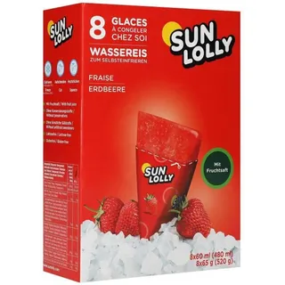 sun-lolly SUN LOLLY Wassereis Erdbeere 8x 60,0 ml