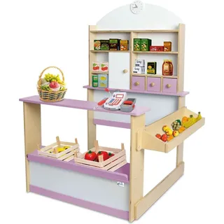 Coemo Kaufladen Lilly Holz Rosa Kaufmannsladen Supermarkt