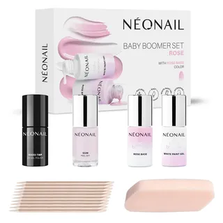 NÉONAIL BABY BOOMER Set ROSE - Top - UV Nagellack - Sets - Nagelset - Farben - Base - Nägel Set - Nails - Set - UV Lack - Babyboomer - Maniküre - Hard Top - UV LED