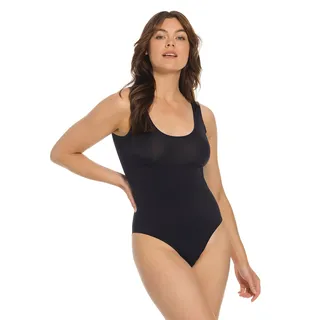 Magic Bodyfashion Shaping-Body MAGIC BODYFASHION, Damen, Gr. S, Cup C, schwarz, Obermaterial: 85% Polyamid, 15% Elasthan, eng normal, tiefer Rundhals, Bodys, starke Kompression, nahtlos, eng, basic, bequem, weich