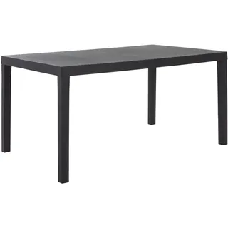 Ambia Garden Gartentisch, Anthrazit, Kunststoff, rechteckig, 90x72x150-220 cm, Made in Italy, Gartenmöbel, Gartentische, Gartentische