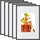 New Lifestyle Schwarz 21x29 7 5er Set