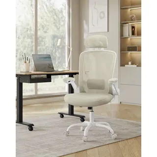 Songmics Drehstuhl Mesh Beige