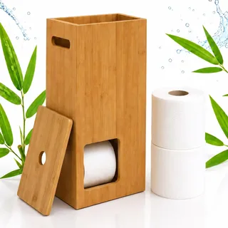 Relaxdays Toilettenpapier Aufbewahrung 8 Rollen Natur