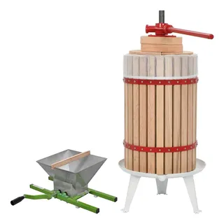 vidaXL 2-tlg. Obst- & Weinpresse und Mühle-Set
