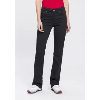 Arizona Bootcut-Jeans »Shaping«, elastische Passform, Bootcut-Beinform, Used-Waschung, hohe Taille Gr. 18 - L Gr, black black, , 51306623-18 K + L Gr